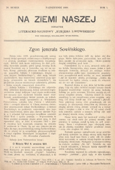 Na Ziemi Naszej : dodatek literacko-naukowy „Kurjera Lwowskiego”. 1909, nr 20