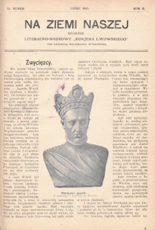 Na Ziemi Naszej : dodatek literacko-naukowy „Kurjera Lwowskiego”. 1910, nr 14