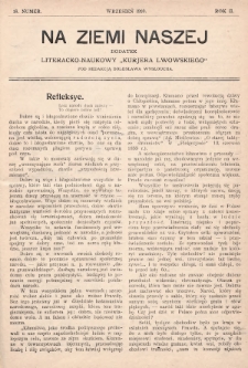 Na Ziemi Naszej : dodatek literacko-naukowy „Kurjera Lwowskiego”. 1910, nr 18