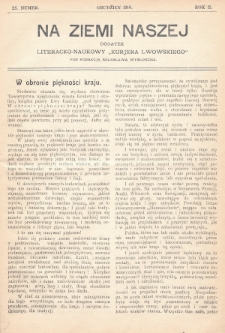 Na Ziemi Naszej : dodatek literacko-naukowy „Kurjera Lwowskiego”. 1910, nr 25