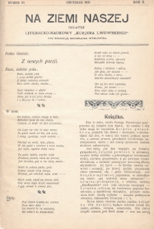Na Ziemi Naszej : dodatek literacko-naukowy „Kurjera Lwowskiego”. 1910, nr 26