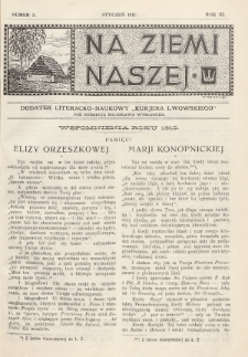 Na Ziemi Naszej : dodatek literacko-naukowy „Kurjera Lwowskiego”. 1911, nr 2