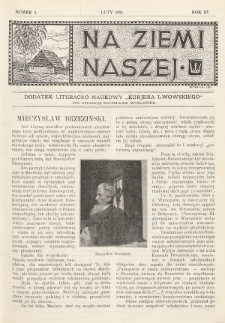 Na Ziemi Naszej : dodatek literacko-naukowy „Kurjera Lwowskiego”. 1911, nr 3