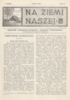 Na Ziemi Naszej : dodatek literacko-naukowy „Kurjera Lwowskiego”. 1911, nr 5