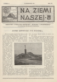 Na Ziemi Naszej : dodatek literacko-naukowy „Kurjera Lwowskiego”. 1911, nr 18