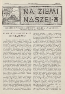 Na Ziemi Naszej : dodatek literacko-naukowy „Kurjera Lwowskiego”. 1911, nr 21