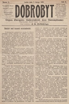 Dobrobyt : organ Związku Galicyjskich Kas Oszczędności. 1903, nr 3