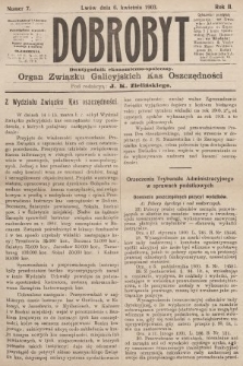 Dobrobyt : dwutygodnik ekonomiczno-społeczny. 1903, nr 7
