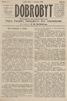 Dobrobyt : dwutygodnik ekonomiczno-społeczny. 1903, nr 11