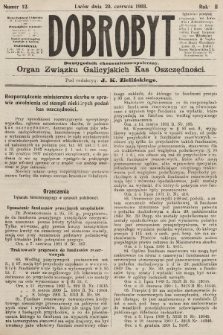 Dobrobyt : dwutygodnik ekonomiczno-społeczny. 1903, nr 12