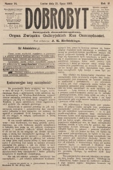 Dobrobyt : dwutygodnik ekonomiczno-społeczny. 1903, nr 14