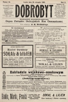 Dobrobyt : dwutygodnik ekonomiczno-społeczny. 1903, nr 16
