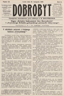 Dobrobyt : czasopismo ekonomiczne : organ Centralnego Związku galicyjskiego przemysłu fabrycznego i Związku Galicyjskich Kas Oszczędności. 1903, nr 24