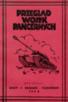 Przegląd Wojsk Pancernych : dwumiesięcznik wydawany przez Szefostwo Wojsk Pancernych. 1950, nr 5