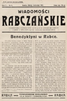 Wiadomości Rabczańskie : czasopismo poświęcone aktualnym sprawom zdroju i gminy z wyczerpującym działem informacyjnym. 1937, nr 6