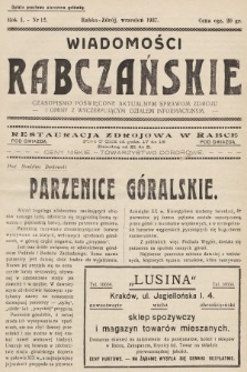 Wiadomości Rabczańskie : czasopismo poświęcone aktualnym sprawom zdroju i gminy z wyczerpującym działem informacyjnym. 1937, nr 12