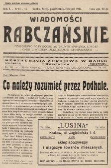 Wiadomości Rabczańskie : czasopismo poświęcone aktualnym sprawom zdroju i gminy z wyczerpującym działem informacyjnym. 1937, nr 13-14