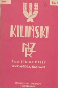 Kiliński : NZR : pamiętniki, opisy, wspomnienia, biografje. 1936, nr 1