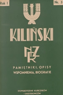 Kiliński : NZR : pamiętniki, opisy, wspomnienia, biografje. 1936, nr 3