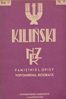 Kiliński : NZR : pamiętniki, opisy, wspomnienia, biografje. 1937, nr 4