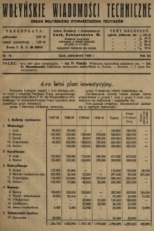 Wołyńskie Wiadomości Techniczne : organ Wołyńskiego Stowarzyszenia Techników. 1936, nr 10