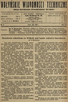 Wołyńskie Wiadomości Techniczne : organ Wołyńskiego Stowarzyszenia Techników. 1937, nr 5