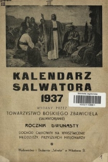 Kalendarz Salwatora na Rok Pański 1937