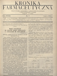 Kronika Farmaceutyczna : organ Związku Zawodowego Farmaceutów-Pracowników w Rzeczypospolitej Polskiej. 1934, nr 5