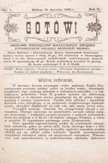 Gotów! : okólnik miesięczny Kieleckiego Związku Stowarzyszeń Polskiej Młodzieży Męskiej. R. 2, 1926, nr 1