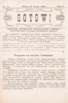 Gotów! : okólnik miesięczny Kieleckiego Związku Stowarzyszeń Polskiej Młodzieży Męskiej. R. 2, 1926, nr 2