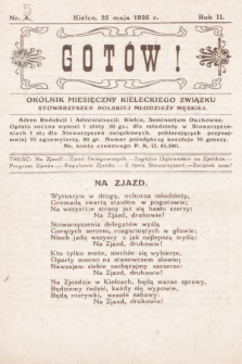 Gotów! : okólnik miesięczny Kieleckiego Związku Stowarzyszeń Polskiej Młodzieży Męskiej. R. 2, 1926, nr 5