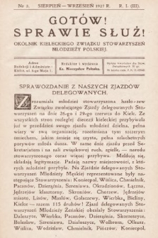 Gotów! Sprawie Służ! : okólnik Kieleckiego Związku Stowarzyszeń Młodzieży Polskiej. R. 1, 1927, nr 3