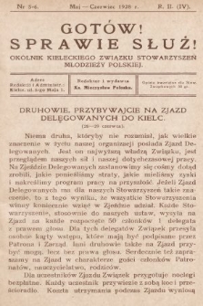 Gotów! Sprawie Służ! : okólnik Kieleckiego Związku Stowarzyszeń Młodzieży Polskiej. R. 2, 1928, nr 5-6