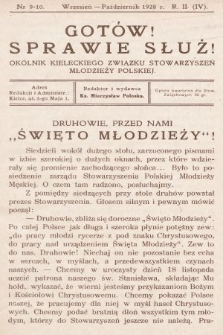 Gotów! Sprawie Służ! : okólnik Kieleckiego Związku Stowarzyszeń Młodzieży Polskiej. R. 2, 1928, nr 9-10