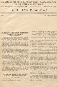 Biuletyn Prasowy. 1937, nr 5