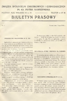 Biuletyn Prasowy. 1938, nr 7