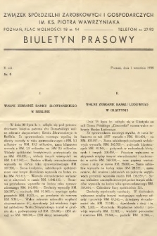 Biuletyn Prasowy. 1938, nr 9