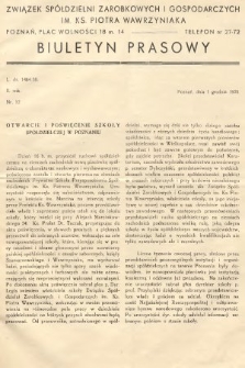 Biuletyn Prasowy. 1938, nr 12