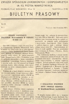 Biuletyn Prasowy. 1939, nr 2