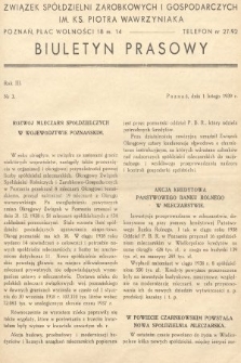 Biuletyn Prasowy. 1939, nr 3
