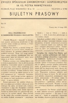 Biuletyn Prasowy. 1939, nr 4