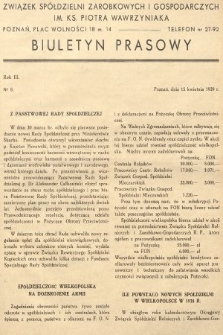 Biuletyn Prasowy. 1939, nr 8