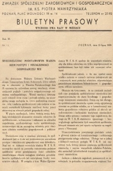 Biuletyn Prasowy. 1939, nr 13