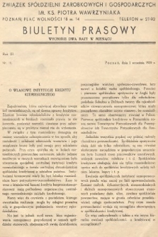 Biuletyn Prasowy. 1939, nr 16