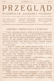 Przegląd Wydawnictw „Książnicy Polskiej” Towarzystwa Nauczycieli Szkół Wyższych we Lwowie ... : miesięcznik poświęcony krytyce i bibljografji wydawnictw własnych. R. 1, 1920, nr 3