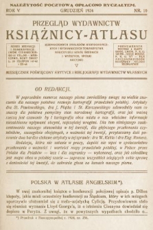 Przegląd Wydawnictw Książnicy-Atlasu Zjednoczonych Zakładów Kartograficznych i Wydawniczych Towarzystwa Nauczycieli Szkół Średnich i Wyższych : miesięcznik poświęcony krytyce i bibliografji wydawnictw własnych. R. 5, 1924, nr 10