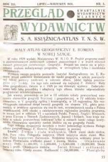 Przegląd Wydawnictw : kwartalnik wydawnictw własnych. R. 12, 1931, nr 3