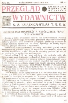 Przegląd Wydawnictw : kwartalnik wydawnictw własnych. R. 12, 1931, nr 4