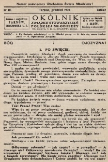 Okólnik Związku Stowarzyszeń Polskiej Młodzieży. 1924, nr 10