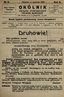 Okólnik Związku Stowarzyszeń Polskiej Młodzieży. 1925, nr 6